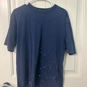 Hollister Deep Blue Cotton T-Shirt